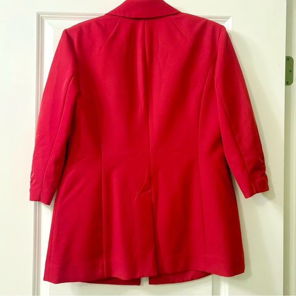 💋👠Red Blazer Structured Suit Jacket - Picture 7 of 8